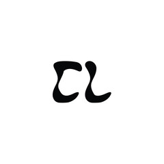 CL monogram logo design letter text name symbol monochrome logotype alphabet character simple logo