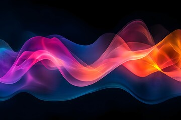 Obraz premium abstract music waves of color unique visual pattern background neon art
