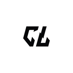 CL monogram logo design letter text name symbol monochrome logotype alphabet character simple logo