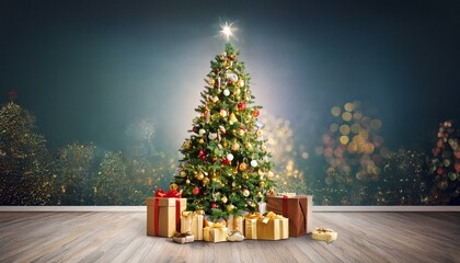 christmas tree with gifts