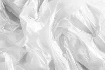 Obraz premium White plastic wrap, close-up, high-resolution photography, high-quality photo, super-realistic, white background