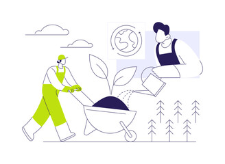 Habitat restoration abstract concept vector illustration.