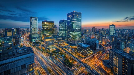 The Urban Evening Skyline.