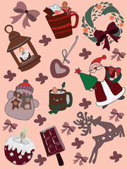 vector graphics on the theme of Happy New Year.