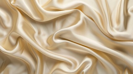 Fototapeta premium Natural background of beige silk fabric texture