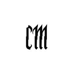 CM monogram logo design letter text name symbol monochrome logotype alphabet character simple logo