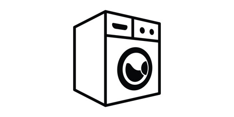 Washing Machine icon flat illustration.