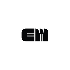 CM monogram logo design letter text name symbol monochrome logotype alphabet character simple logo