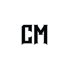 CM monogram logo design letter text name symbol monochrome logotype alphabet character simple logo