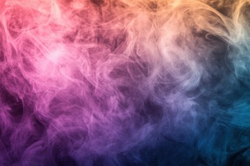 Obraz premium Colorful mist swirling in soft shapes over dark background creating a mystical atmosphere with ethereal quality that evokes wonder and serenity