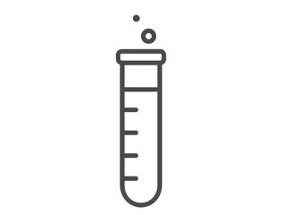 test tube line icon. medical and laboratory symbol. isolated vector image in simple style