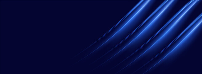 Abstract blue light trails motion gradient background, digital technology speed connect, cyber information, innovate future tech data, internet network connection light ray, Ai big data illustration