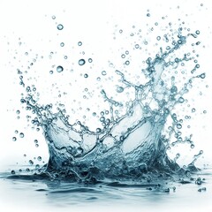 water splashes jumping into the air
