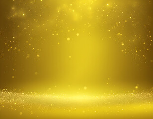 Realistic vector yellow background. Shiny yellow horizontal backdrop Glittering backround.