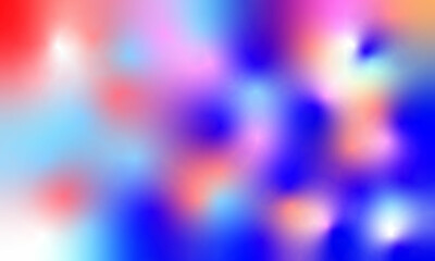 Vibrant Blue and Red Gradient Background with Abstract Bokeh Effect