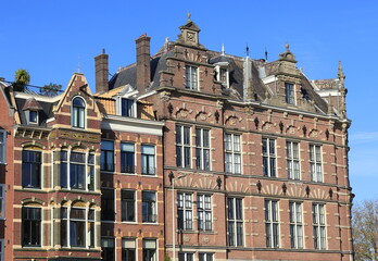 Amsterdam Schippersgracht Historic Buildings Facades, Netherlands