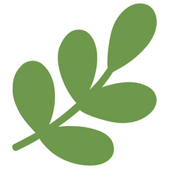 Green leaf cartoon illustration