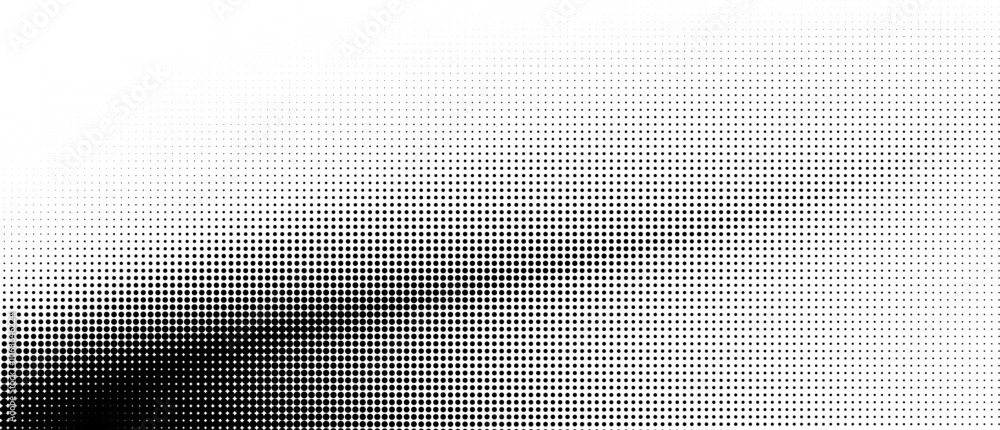 Poster halftone pattern creating a visual gradient effect