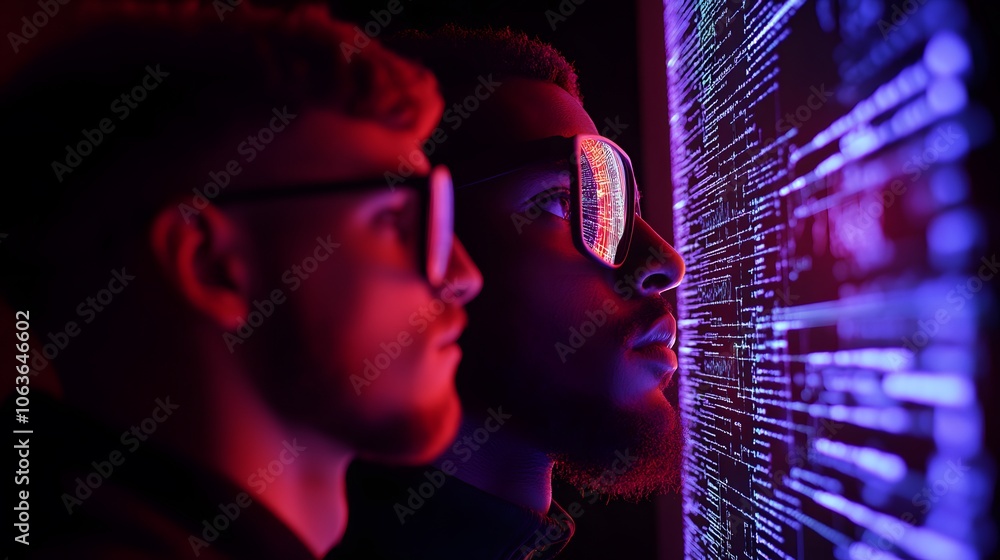 Poster Candid photo of students observing a 3D machine learning model, with 2D explanations and formulas displayed around, merging academic learning with digital exploration, 4k resolution