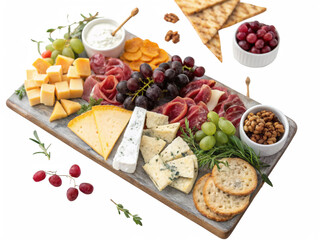 Charcuterie Board Isolated on Transparent Background