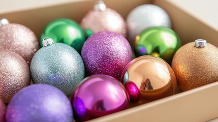 Fototapeta premium Colorful Christmas Tree Ornaments