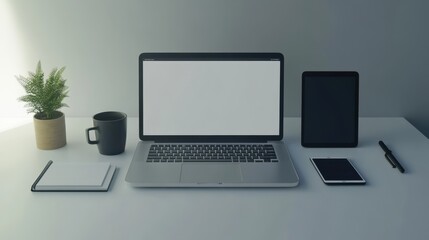 Fototapeta premium The Modern Workspace Arrangement