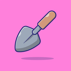 Garden Shovel or Mini Shovel Vector, Illustration, Icon Isolated, Gardening Icon, Farming Illustration