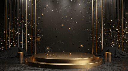Luxury podium Gold podium Stylish Designer display stage decor