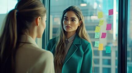Obraz premium The Woman in Reflection