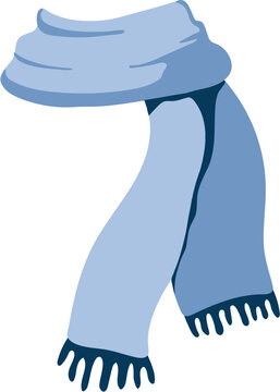 blue scarf simple design clip art preview