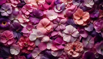  petal pink and purple flowers background,genertive ai