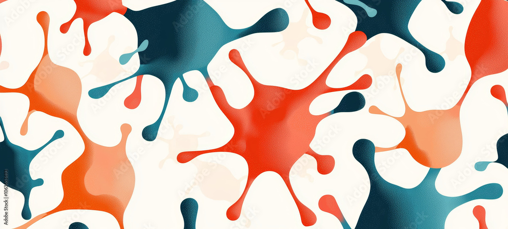 Aufkleber colorful abstract splash pattern with vibrant shapes and fluid design