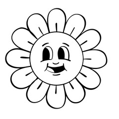 Emotion Groovy hippie outline