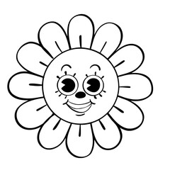 Emotion Groovy hippie outline