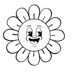 Emotion Groovy hippie outline