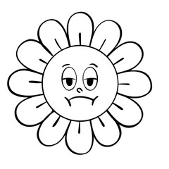 Emotion Groovy hippie outline