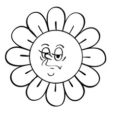 Emotion Groovy hippie outline