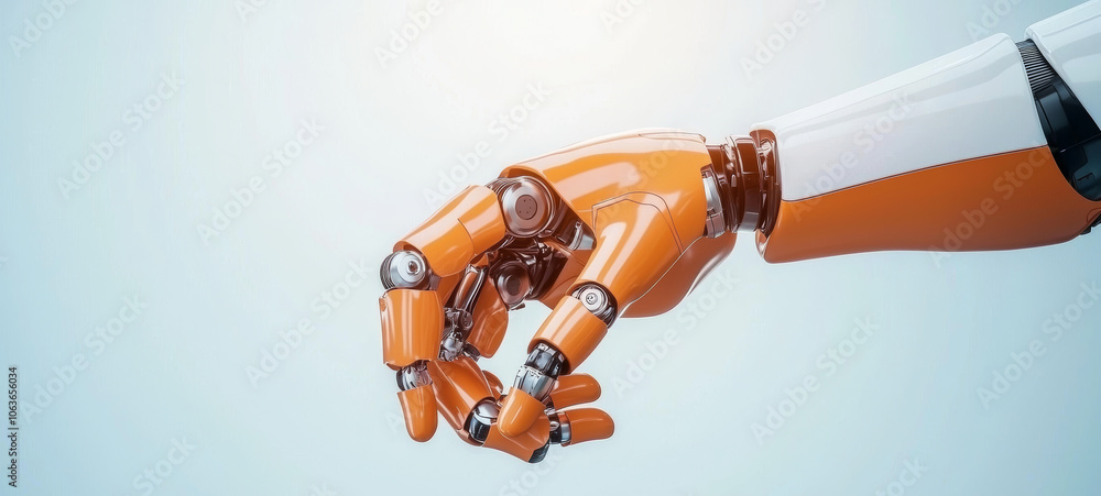 Poster robot hand performing delicate tasks with precision and care