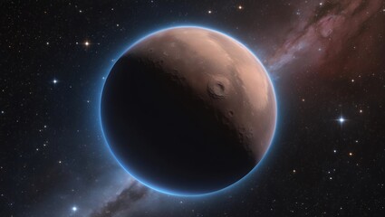 Naklejka premium planet neptune seen up close in space