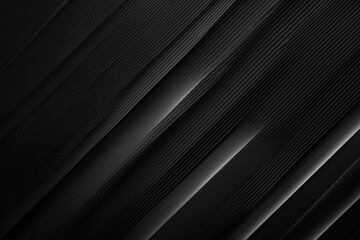 Obraz premium Black carbon fiber background, carbon texture, dark gray color, diagonal lines, dark black background
