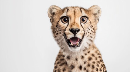 Obraz premium Joyful Surprised Cheetah Portrait