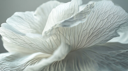 Explore the elegance of a white flower petal
