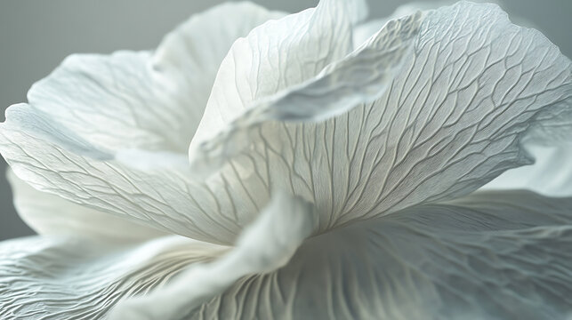 Explore the elegance of a white flower petal - Powered by Adobe