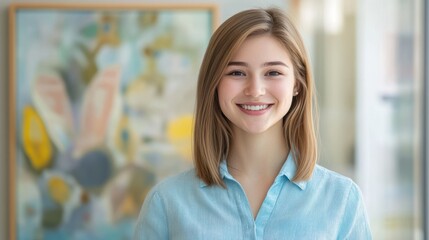 Fototapeta premium The Smiling Young Woman