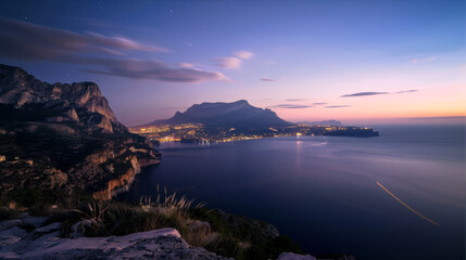 Fototapeta premium sunset over the lake