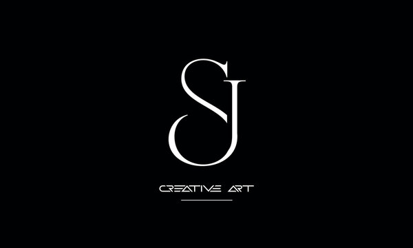 JS, SJ, J, S abstract letters logo monogram