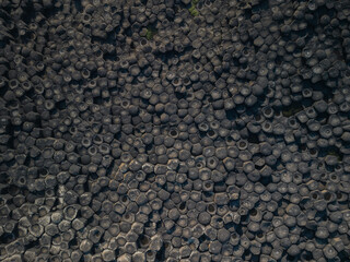 Texture of the ground at giant's causeway