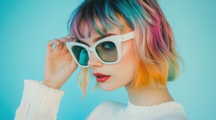 The Colorful Sunglasses Fashion Model