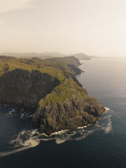 View of the coast of the sea from a droneview. © Sergi