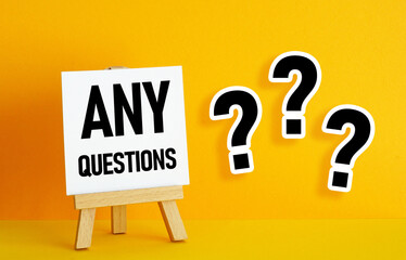 Any Questions as business and educational concept